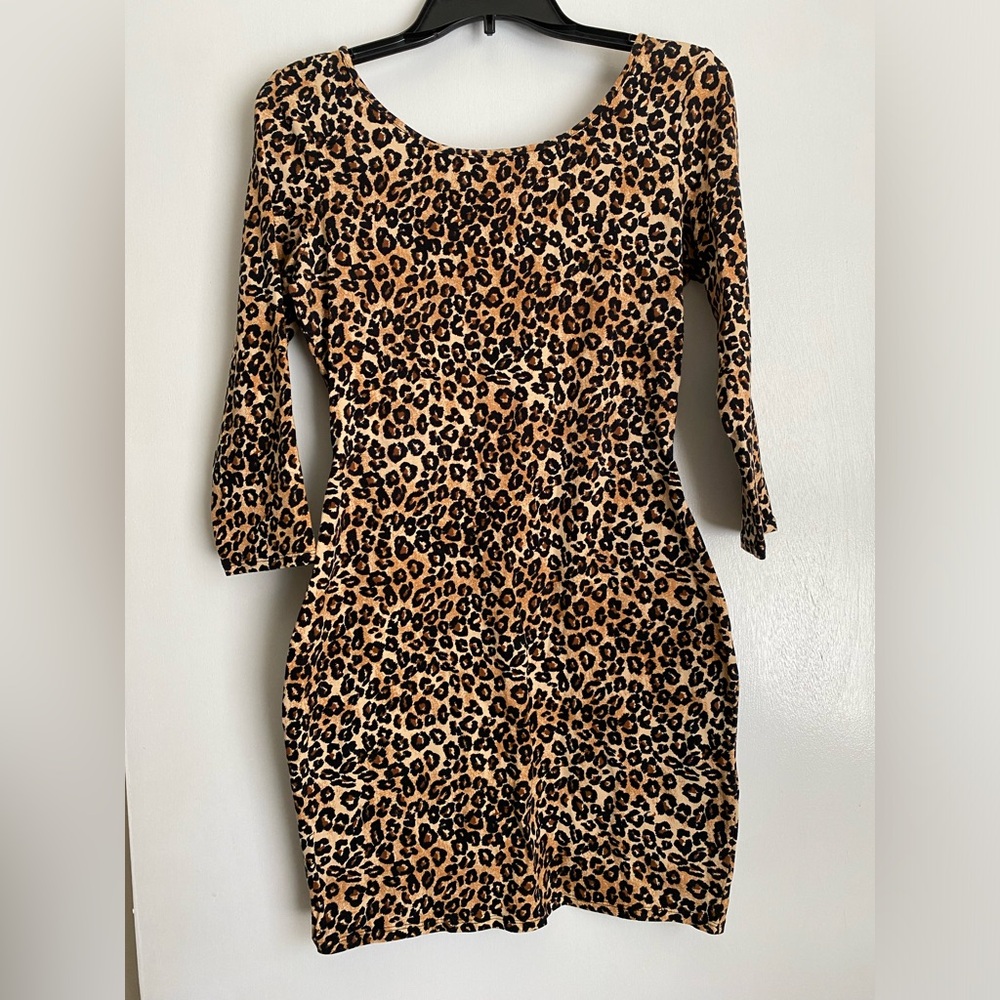 Guess bodycon leopard dress